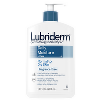 Lubriderm Daily Moisture Unscented Lotion, 16 Ounce