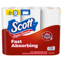 Scott Choose-A-Size Paper Towels Single Plus Rolls, 6 Each