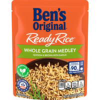 Ben's Original Ready Rice Whole Grain Medley Quinoa & Brown Rice With Garlic, 8.5 Ounce