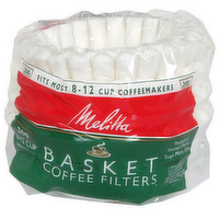 Melitta 8-12 Cup Basket Coffee Filters, 200 Each