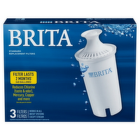 Brita Water Pitcher Replacement Filters 3 Pack White, 3 Each