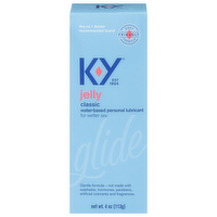 K-Y Jelly Classic Water Based Personal Lubricant, 4 Ounce