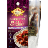 Patak's 3 Simple Steps Butter Chicken Curry Sauce Kit, 11 Ounce