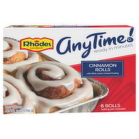 Rhodes Anytime! Cinnamon Rolls with Cream Cheese Frosting, 6 Each