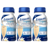 Ensure Original Vanilla Nutrition Shake Ready-to-Drink Bottles, 6 Each