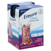 Ensure Clear Blueberry Pomegranate Nutrition Drink Ready-to-Drink Bottles, 4 Each
