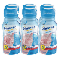 Glucerna Diabetes Creamy Strawberry Nutritional Shake Ready-to-Drink Bottles, 6 Each