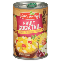 Our Family Fruit Cocktail in 100% Juice, 15 Ounce