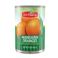 Our Family Mandarin Oranges in Light Syrup, 15 Ounce