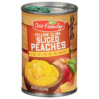 Our Family Lite Peach Slices in Extra Light Syrup, 15 Ounce