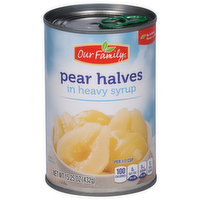 Our Family Bartlett Pear Halves in Heavy Syrup, 15.25 Ounce