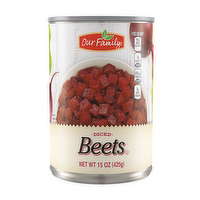 Our Family Diced Beets, 15 Ounce