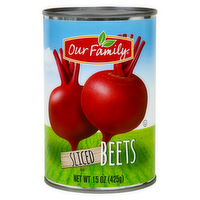 Our Family Sliced Beets, 15 Ounce