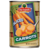 Our Family Sliced Carrots, 14.5 Ounce