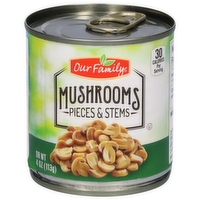 Our Family Pieces and Stems Mushrooms, 4 Ounce