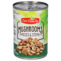 Our Family Mushrooms Pieces & Stems, 8 Ounce