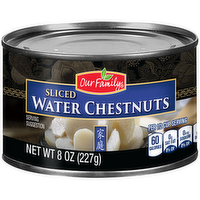 Our Family Sliced Water Chestnuts, 8 Ounce