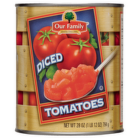 Our Family Diced Tomatoes, 28 Ounce