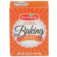 Our Family Baking Soda, 16 Ounce