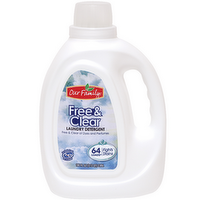 Our Family Free & Clear Laundry Detergent, 100 Ounce