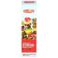 Our Family Gallon Resealable Storage Bags, 40 Each