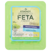 Athenos Reduced Fat Traditional Feta Cheese Crumbles, 3.5 Ounce