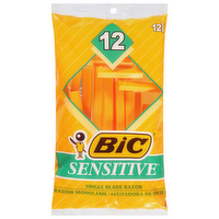 BIC Sensitive Single Blade Disposable Razors, 12 Each