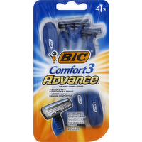 BIC Comfort 3 Advance Shavers for Sensitive Skin, 4 Each