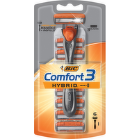 BIC Hybrid Advance Disposable Razor System, 6 Each