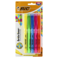 BIC Brite Liner Chisel Tip Highlighters Assorted Colors, 5 Each