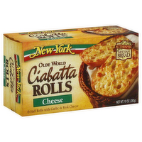 New York Bakery Olde World Cheese Ciabatta Rolls, 10 Ounce