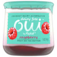 Oui by Yoplait Dairy-Free Raspberry French Style Yogurt with Coconut, 5 Ounce