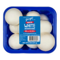 Giorgio Whole White Mushrooms, 8 Ounce