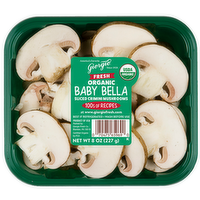 Giorgio Organic Sliced Baby Bella Mushrooms, 8 Ounce