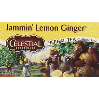Celestial Seasonings Jammin' Lemon Ginger Caffeine Free Herbal Tea, 20 Each