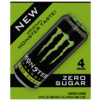 Monster Absolutely Zero Sugar Free Energy Drink, 4 Each