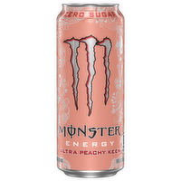 Monster Ultra Peachy Keen Zero Sugar Energy Drink, 16 Ounce