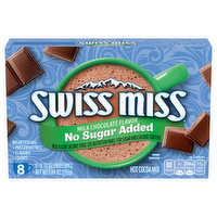 Swiss Miss No Sugar Added Milk Chocolate Flavor Hot Cocoa Mix, 8 Each