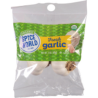 Spice World Organic Garlic Bagged, 3 Ounce