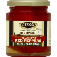 Alessi Fire Roasted Italian-Style Red Peppers, 7.5 Ounce