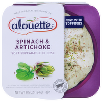 Alouette Spinach & Artichoke Spreadable Cheese, 6.5 Ounce