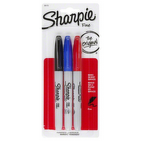 Sharpie Fine Point Permanent Markers Assorted Colors, 3 Each