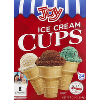 Joy Ice Cream Cups Cones, 24 Each