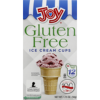 Joy Gluten Free Ice Cream Cups Cones, 12 Each