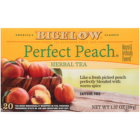 Bigelow Perfect Peach Herbal Tea, 20 Each