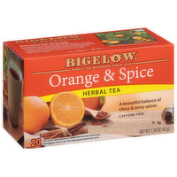 Bigelow Orange & Spice Herbal Tea, 20 Each