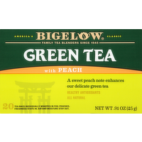 Bigelow Green Tea with Peach, 20 Each