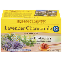 Bigelow Plus Probiotics Lavender Chamomile Herbal Tea, 18 Each