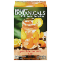 Bigelow Botanicals Cold Water Infusion Peach Lemonade Acai Herbal Infused Water Tea Bags, 18 Each