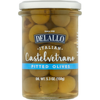 DeLallo Italian Castelvetrano Pitted Olives, 5.3 Ounce